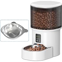 Amazon | CozyMoew 自動給餌器 猫 タイマー式 4L ペット 自動餌やり機